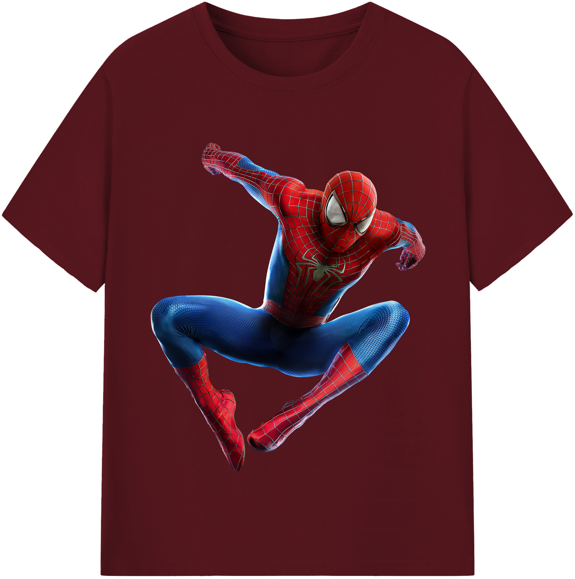 （画像用） Spider Man スパイダーマン 綿100％半袖Tシャツ（フロントプリント）